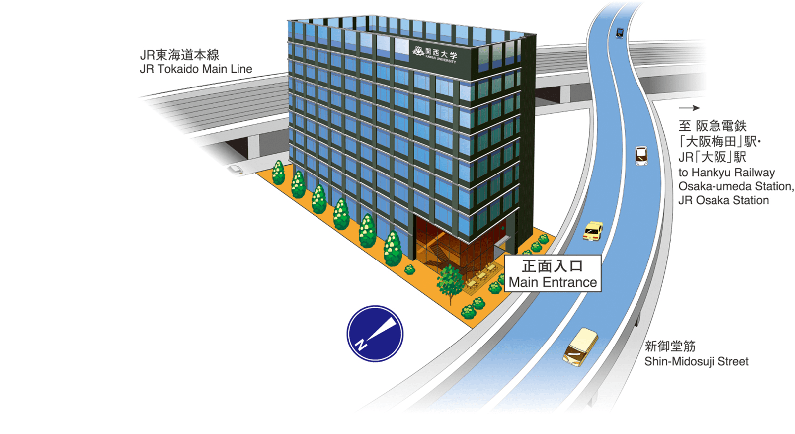 Umeda Campus detailed map